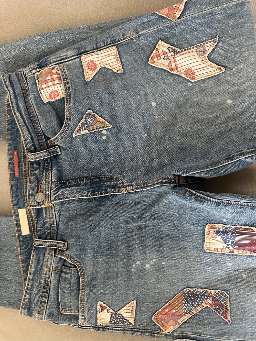 Patchwork paint splatter Pilcro jeans 29 - Picture 4 of 8